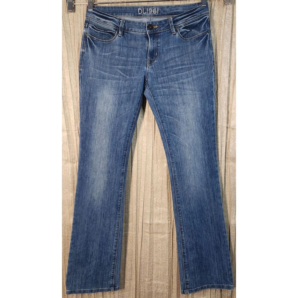 DL1961 Bowie Low Rise Slim Bootcut Jeans 30 Tall Medium Wash Premium Denim Metal